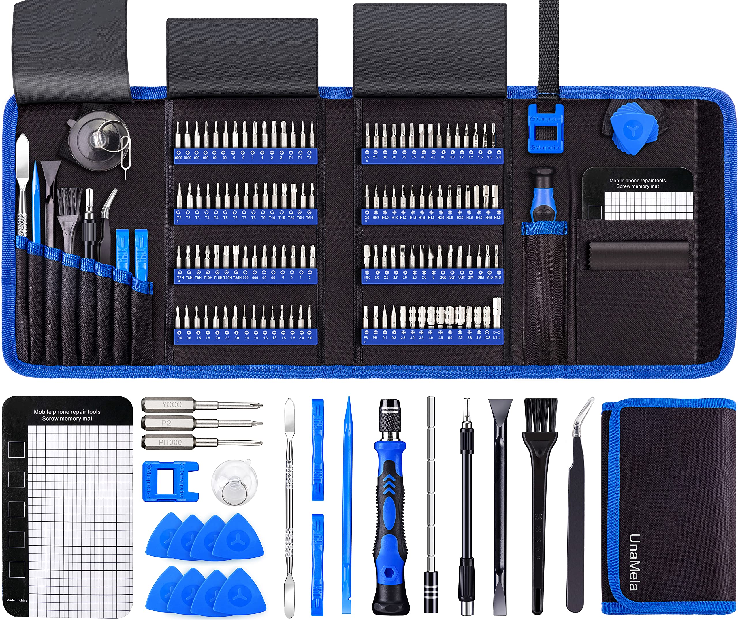 Photo 1 of Precision Screwdriver Set, Computer Tool Kit, 146 PCS Laptop Screwdriver Kit with 123 Bits, Magnetic Mat, Suit for PC, iPhone, MacBook, Tablet, PS4, Xbox, Switch, Game Console and other Electronics