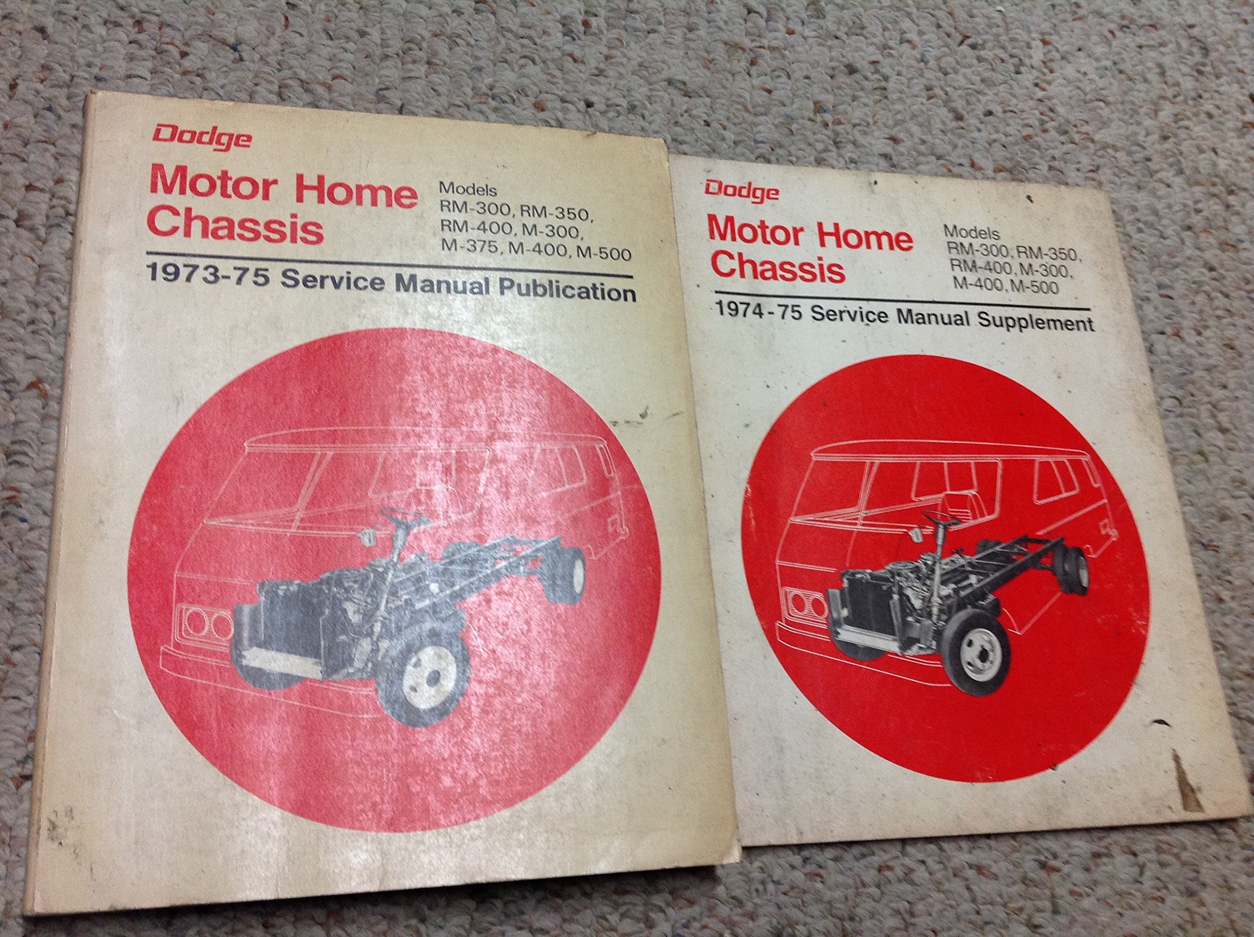 1972 1973 1974 1975 Dodge Truck Motorhome Chassis Service Manual Set OEM:  DODGE: Amazon.com: Books