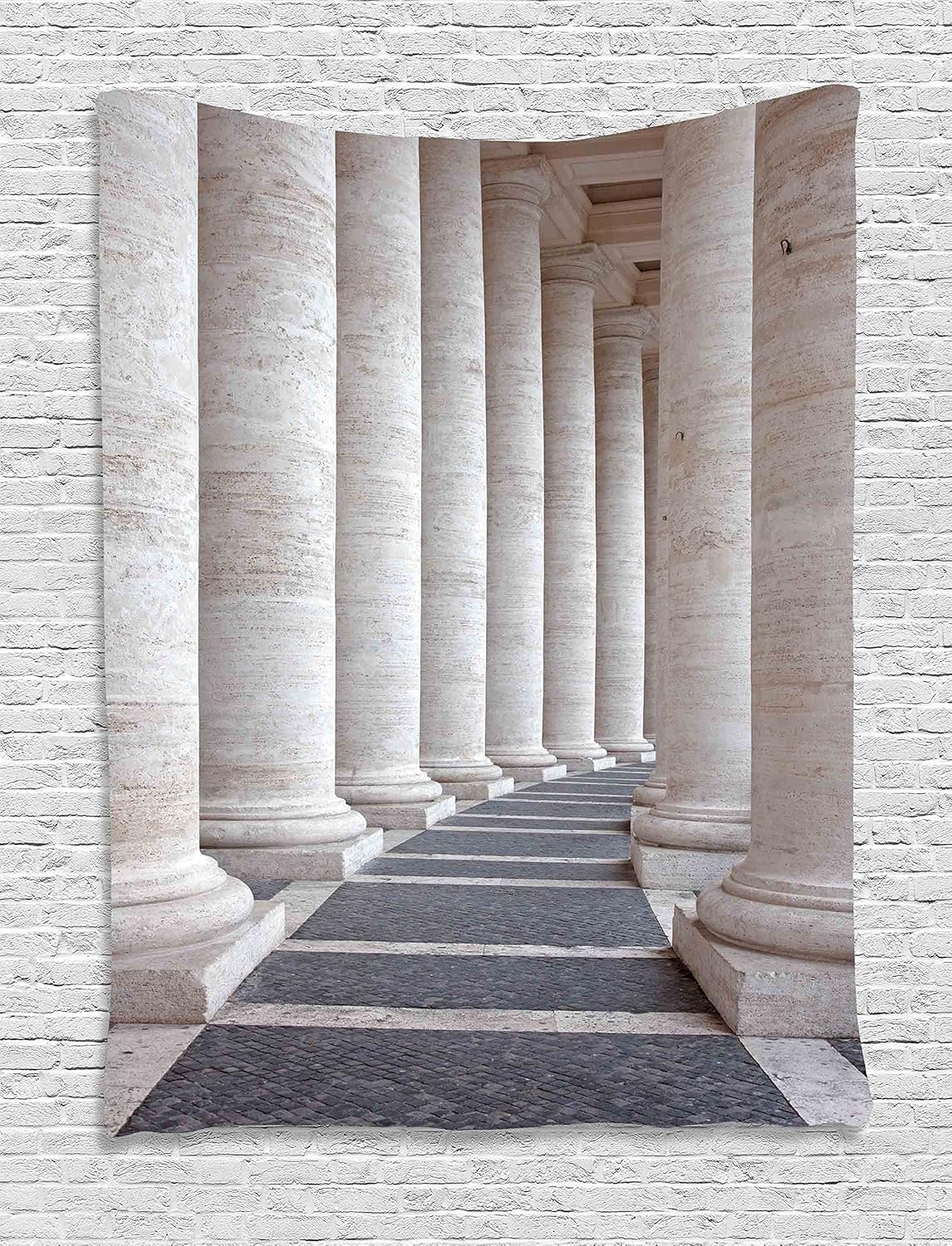 Amazon.com: Ambesonne Pillar Tapestry, Theme Roman Columns Stone ...