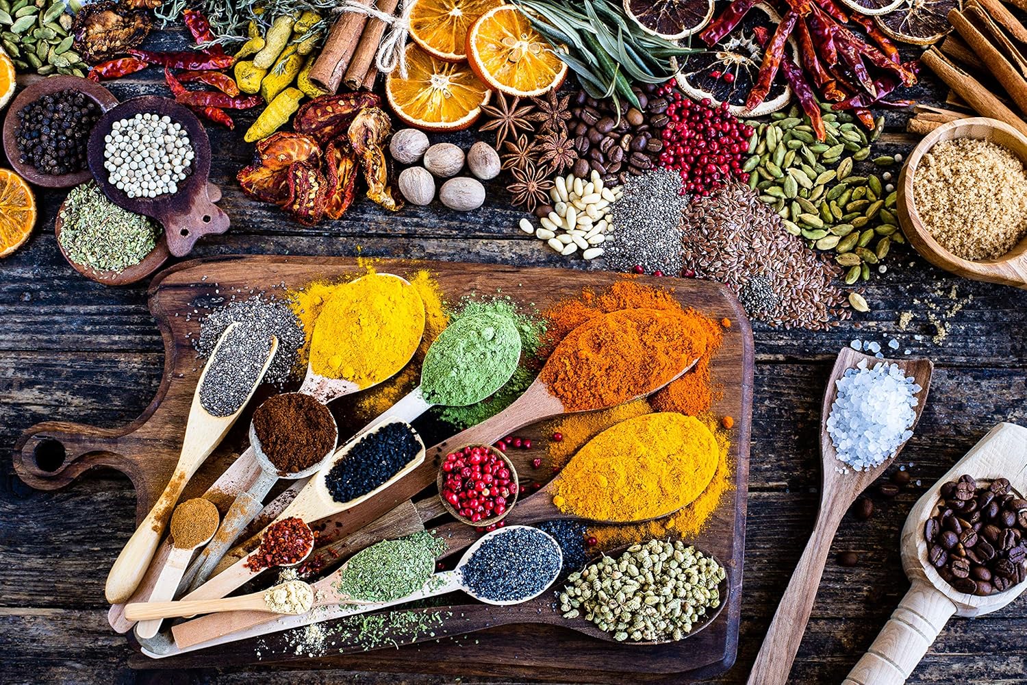 Jigsaw Puzzles for Adults 1000 Piece – Family Fun Game of Colorful Spices and Herbs – Connexio Puzzles Spice of Life