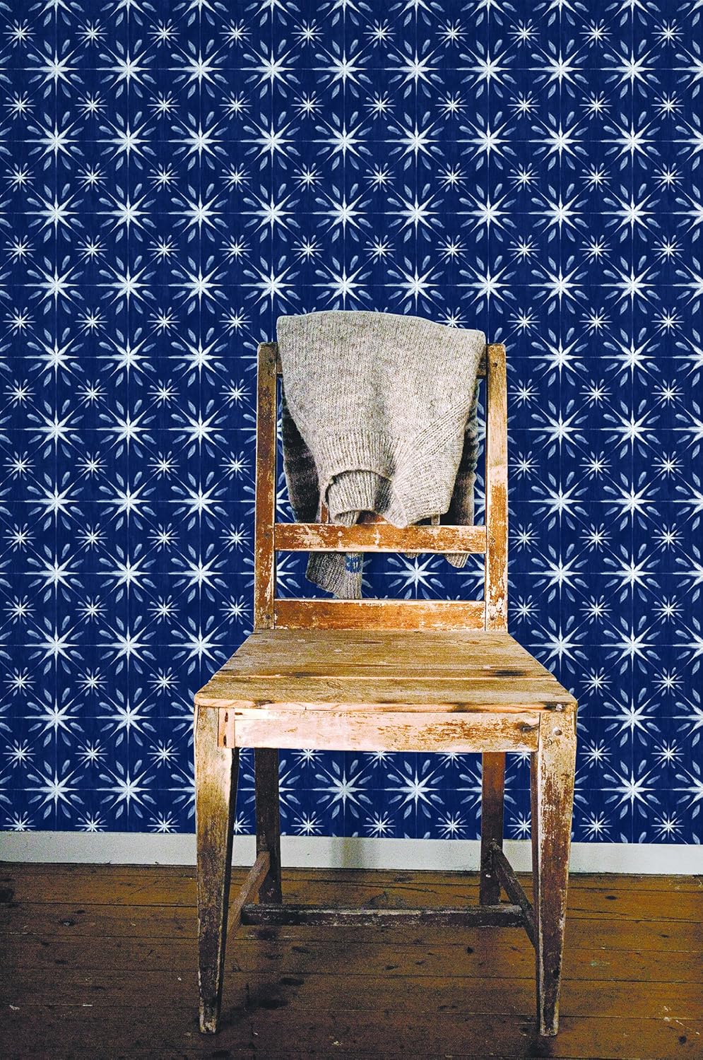 Galerie G56295 Nordic Elements Star Design Wallpaper, Navy, 10m x 53cm - Image 5