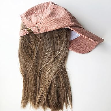 baseball hat with hair