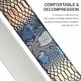 Nefelibata 2.3in Vegan Leather Snakeskin Guitar Strap with Pick Pocket view 4