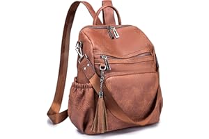 Roulens Women Backpack Purse Fashion Leather Large Ladies Shoulder Bags Travel Backpack Purse for Women