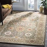 SAFAVIEH Anatolia Collection Area Rug - 6' x 9', Brown &amp; Ivory, Handmade Traditional Oriental Wool, Ideal for High Traffic Areas in Living Room, Bedroom (AN516A)