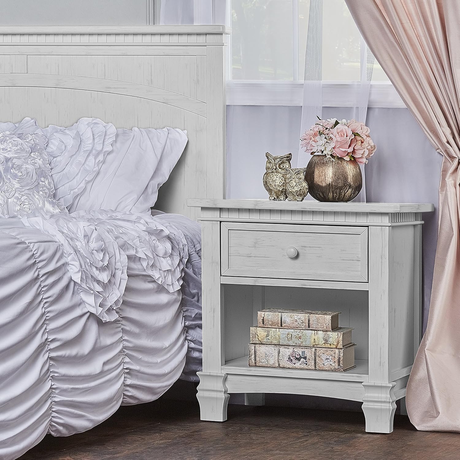 Evolur Santa Fe Night Stand, Antique Mist: Baby