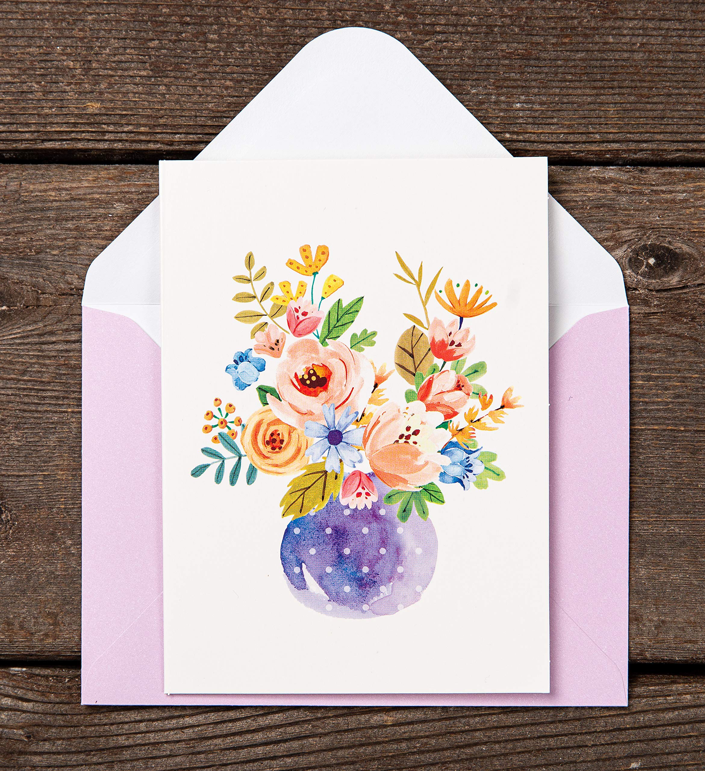 Blank Cards with Envelopes - 24 Floral Empty pamphlets with covers – 4 Assorted Note Paper for All Occasions! Empty decor sheets and Envelopes Stationary Set for Personalized Greeting Cards-4x5.5