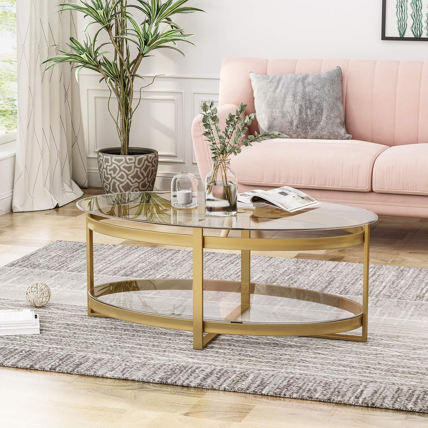 Best round brass coffee table