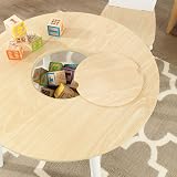 KidKraft Round Wooden Storage Table with 2 Chairs - Kids Furniture Set view 4