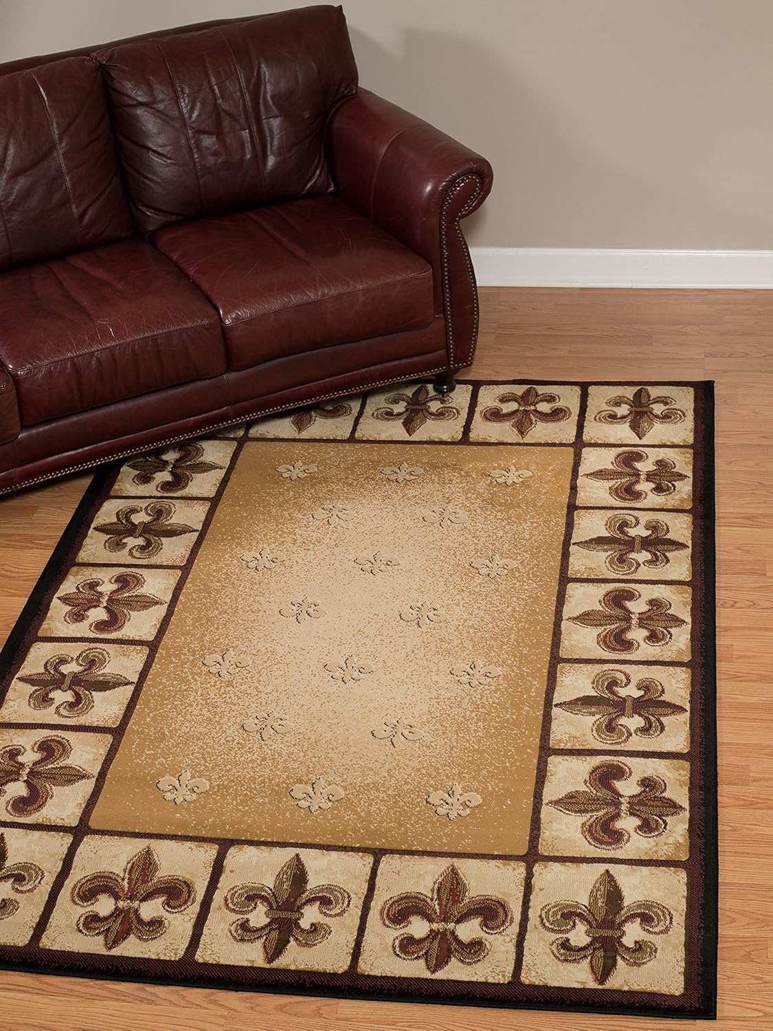 fleur de lis living patio furniture on Amazon Com United Weavers Of America China Garden Collection Fleur De Lys Heavyweight Heatset Olefin Rug 1 Feet 11 Inch By 7 Feet 2 Inch Linen Furniture Decor