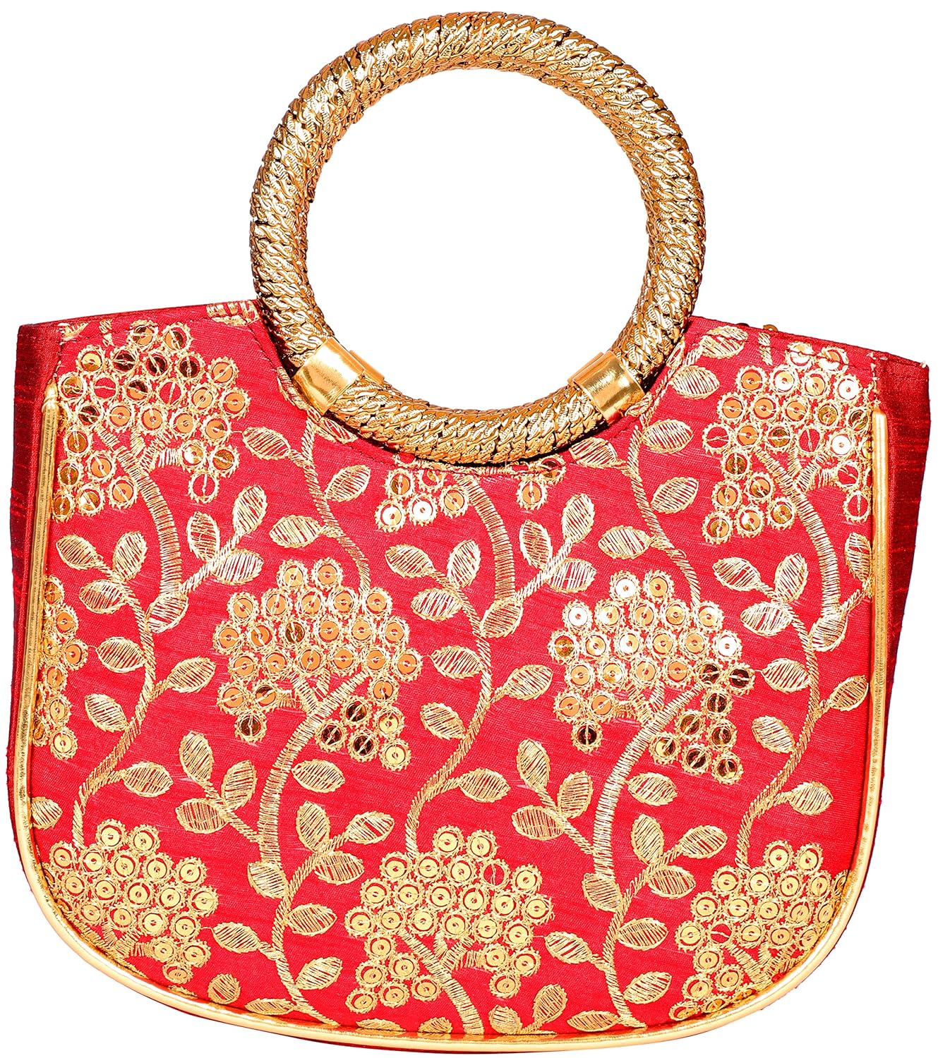 bombay haat party wear bag/clutch/bridal purse/hand bag for party/wedding/wedding gift (red)