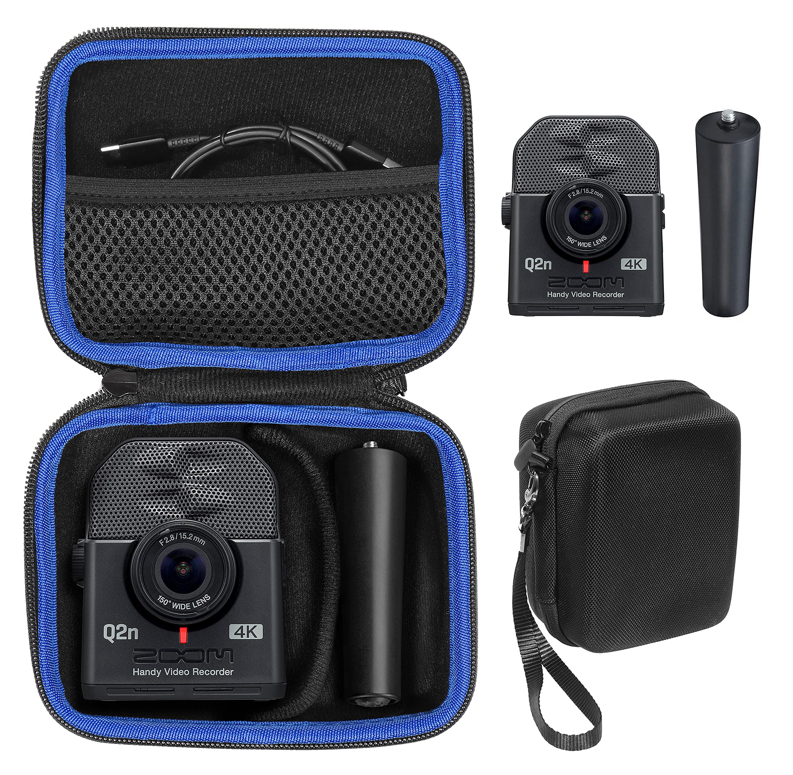 ZOOM GHM-1 gitaar- en baskophouder voor Q2n-4k / Q8n-4k videocamera's, actiefoto's vanaf de hals, ideaal voor onderwijs, demonstratie, YouTube, live streaming