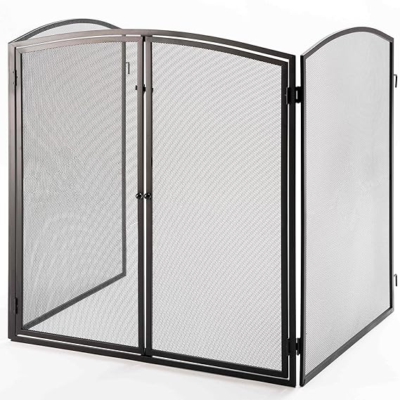 Crannog Fire Stove Guard Screen H32 Firescreen with Front Door