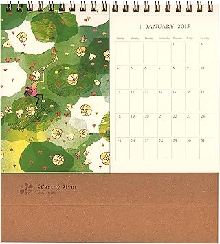 Amazon スニーフ ポストカードデスクカレンダー 卓上 ブラウン 15年1月から15年12月対応 カレンダー 文房具 オフィス用品