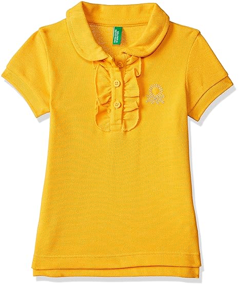 Baby Girls Solid Regular Fit Polo