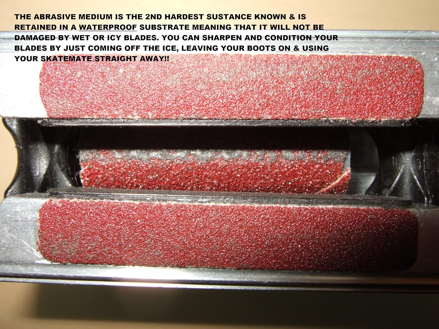 SkateMate patented handheld Ice Skate Sharpener / Conditioner for ALL ice skates, Ice Hockey, Speed skates or Dance! by Skatemate : Sports & Outdoors