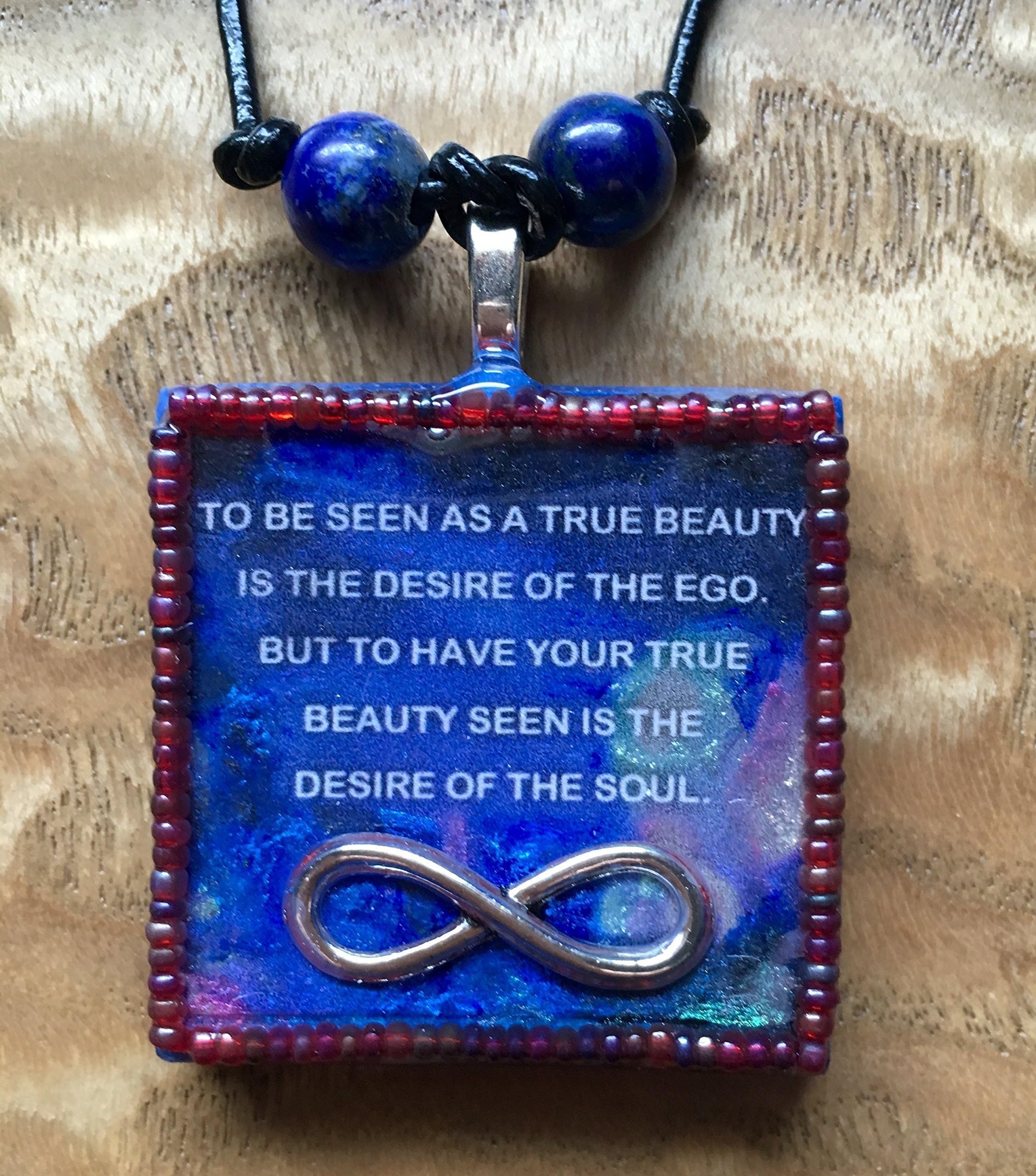 "True Beauty" original Manifestation Manifesto Resonator Jewelry with Lapis Lazuli