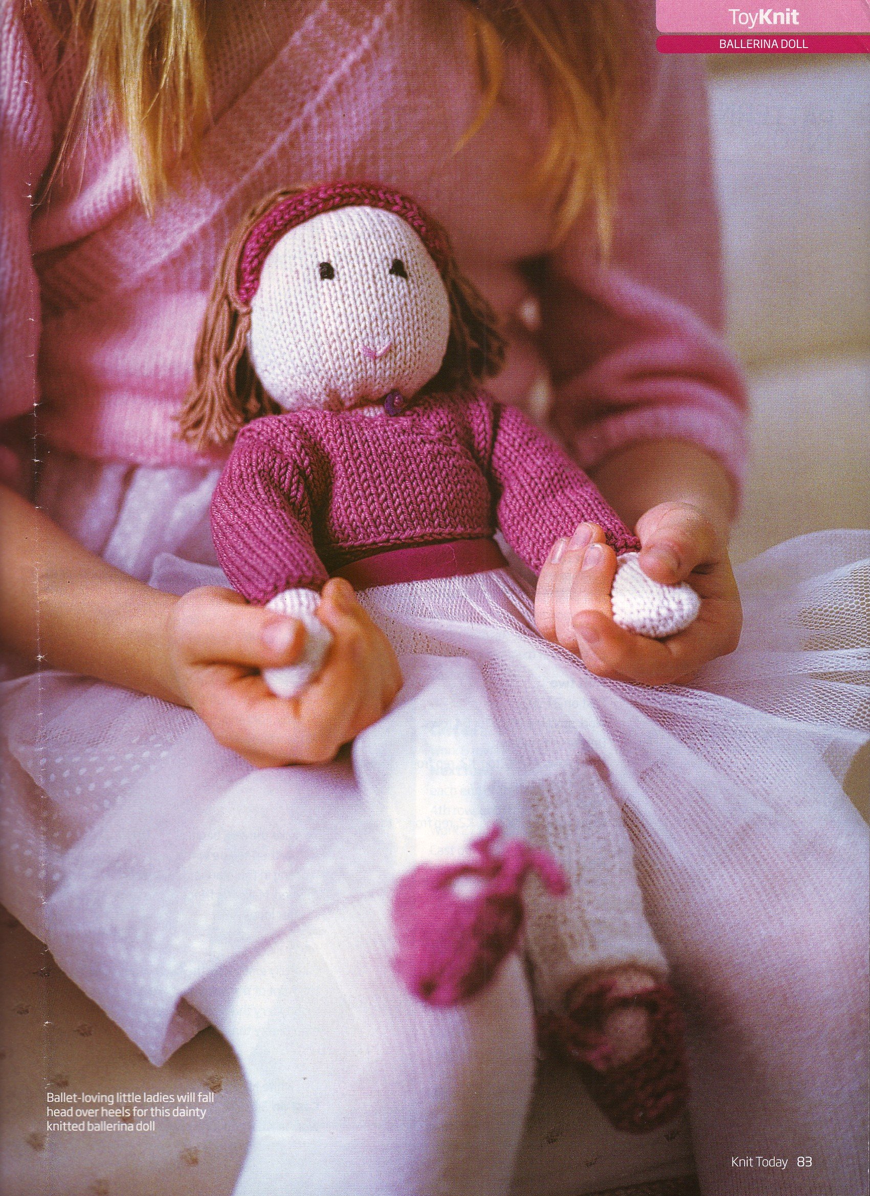 knitted ballerina doll