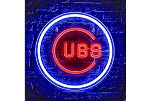 Brineon Neon Signs for Man Cave,Brineon Man Cave Neon Signs with Baseball Team Logo for Man Cave,Bar,Beer Pub,Birthday Eagle Gift,Acrylic Neon Signs for Bar with USB Powered,Metal