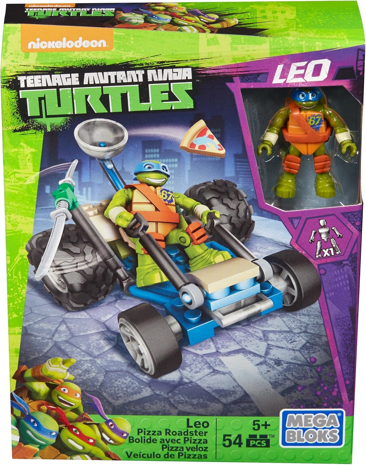 mega bloks teenage mutant ninja turtles donnie turtle racer