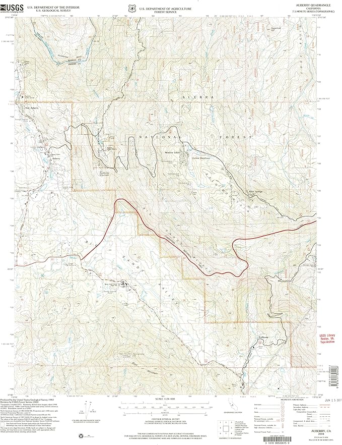 YellowMaps Auberry CA topo map, 124000 Scale, 7.5 X 7.5 Minute, Historical, 2004