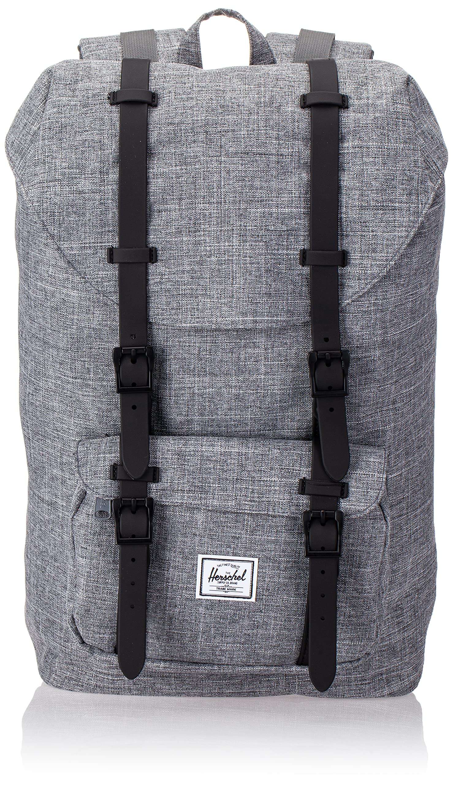 HERSCHEL 10020-00919 Little America Mid Volume Backpack Unisex Raven Crosshatch/Black, Raven Crosshatch/Black, Standard Size, Sports