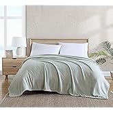 Tommy Bahama - Queen Blanket, Ultra Soft Plush Fleece Bedding, Coastal Inspired Bedding Essentials (Grey, Queen)