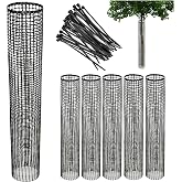 Voglund Nursery Mesh Tree Bark Protector Guard 48 Inches Tall (5 Pack) Heavy Duty with Zip-Ties, Tree Trunk Protectors from Trimmers, Tree Guard, Tree Protector for Saplings and Fruit Trees