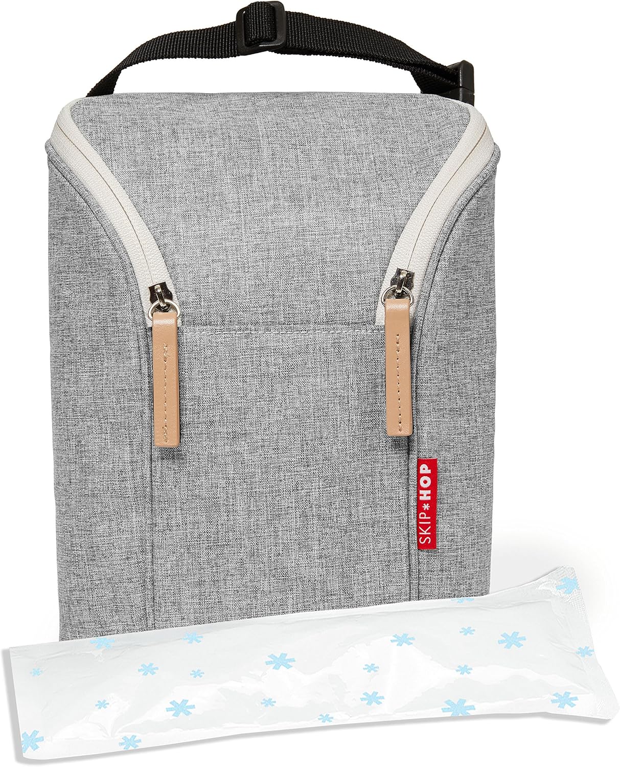 Skip Hop Grab and Go Double Bottle Bag, Grey Melange, 2 Count (Pack of 1) - Image 3