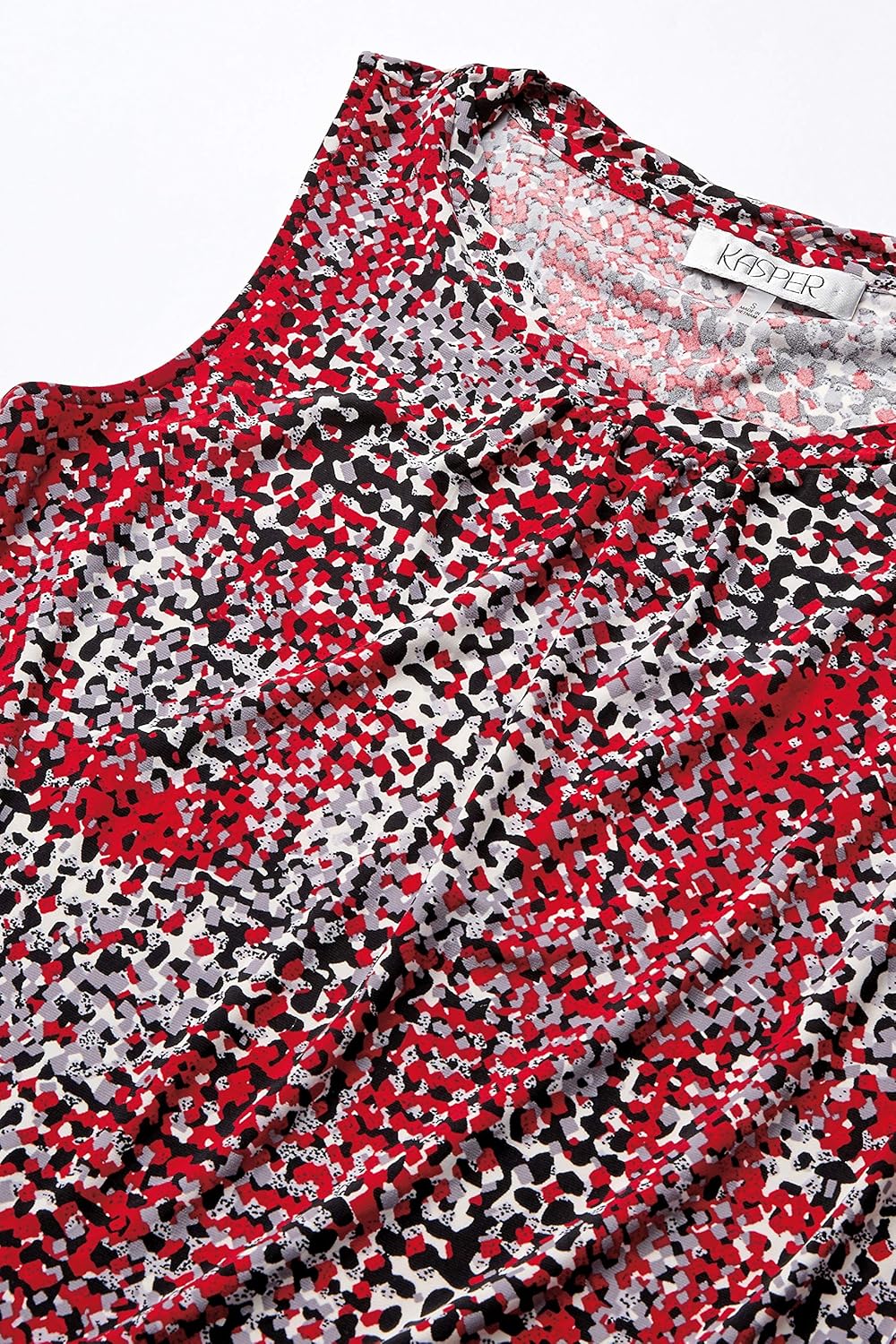 Kasper Women's Sleeveless Jewel Neck Abstract Square Printed Ity at  Women’s Clothing store