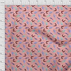 oneOone Cotton Cambric Light Pink Fabric Colorful