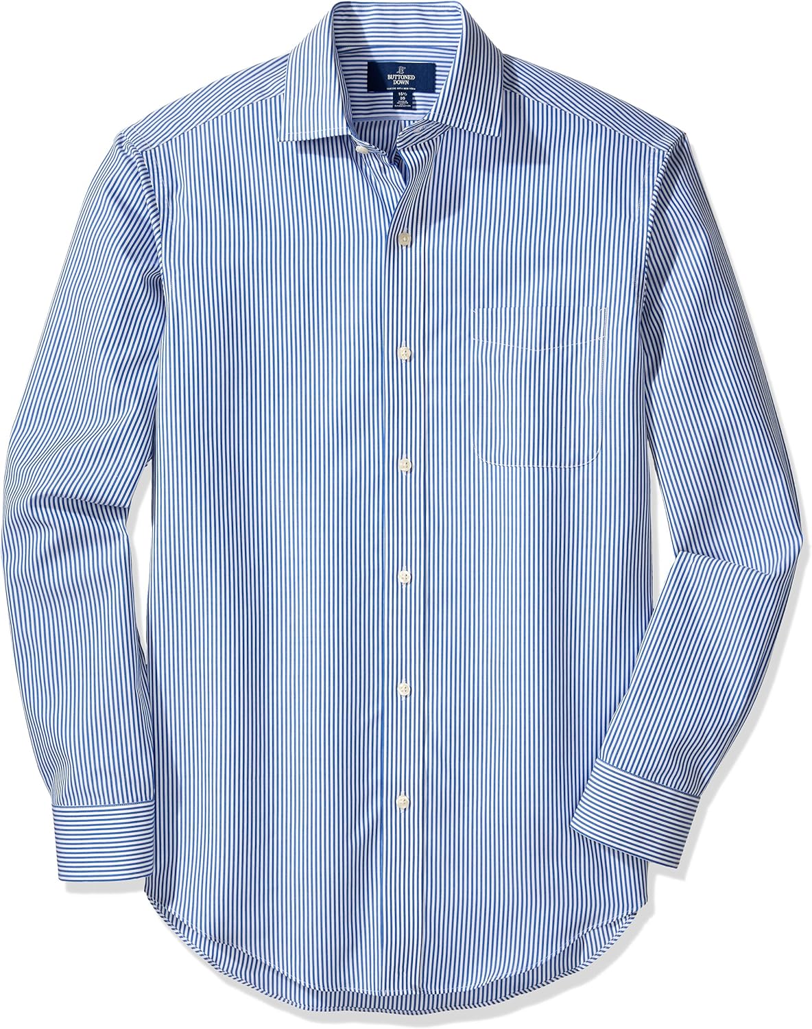  Brand - Buttoned Down Men's Classic-Fit Stripe Dress Shirt, Supima Cotton Non-Iron: Clothing