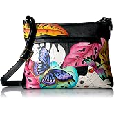 Anna by Anuschka Women's Genuine Leather Medium Crossbody with External Zipper Pocket