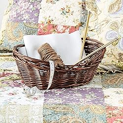 Wald Imports - Small Wicker Basket with Handle