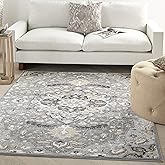 Nourison Home Elation Grey 4' x 6' Area Rug - Easy Clean, Non Shedding, Bed Room, Living Room, Dining Room, Kitchen (4' x 6')
