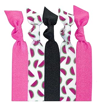 Amazon Com Emi Jay Set Of 5 Hair Ties Watermelon Julep Luxury