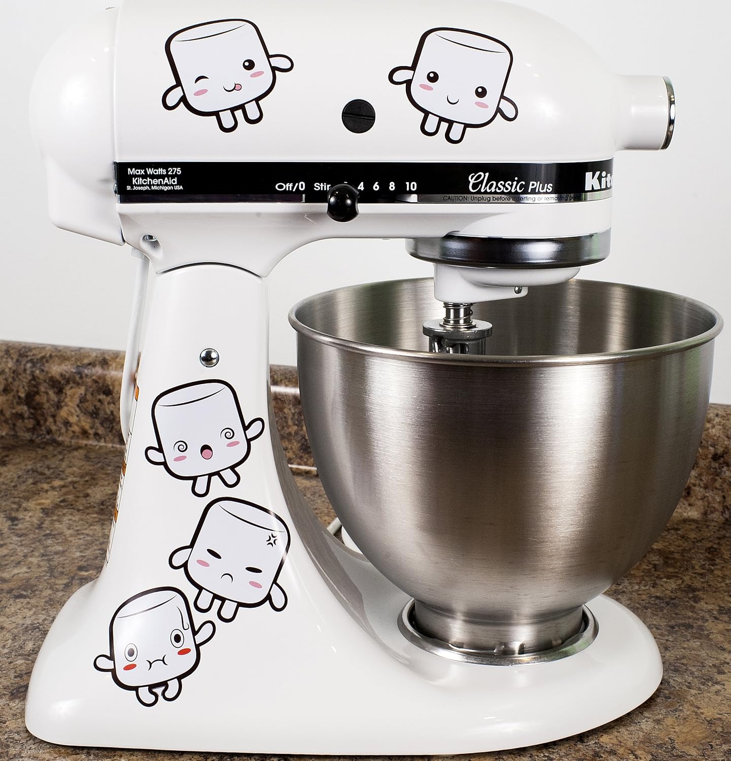 Tasty Marshmallows Kitchenaid Mixer Mixing Machine Decal Art Wrap
