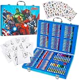 Marvel Avengers Art Set for Kids 130+ Pcs Colouring Pencils Pens Crayons