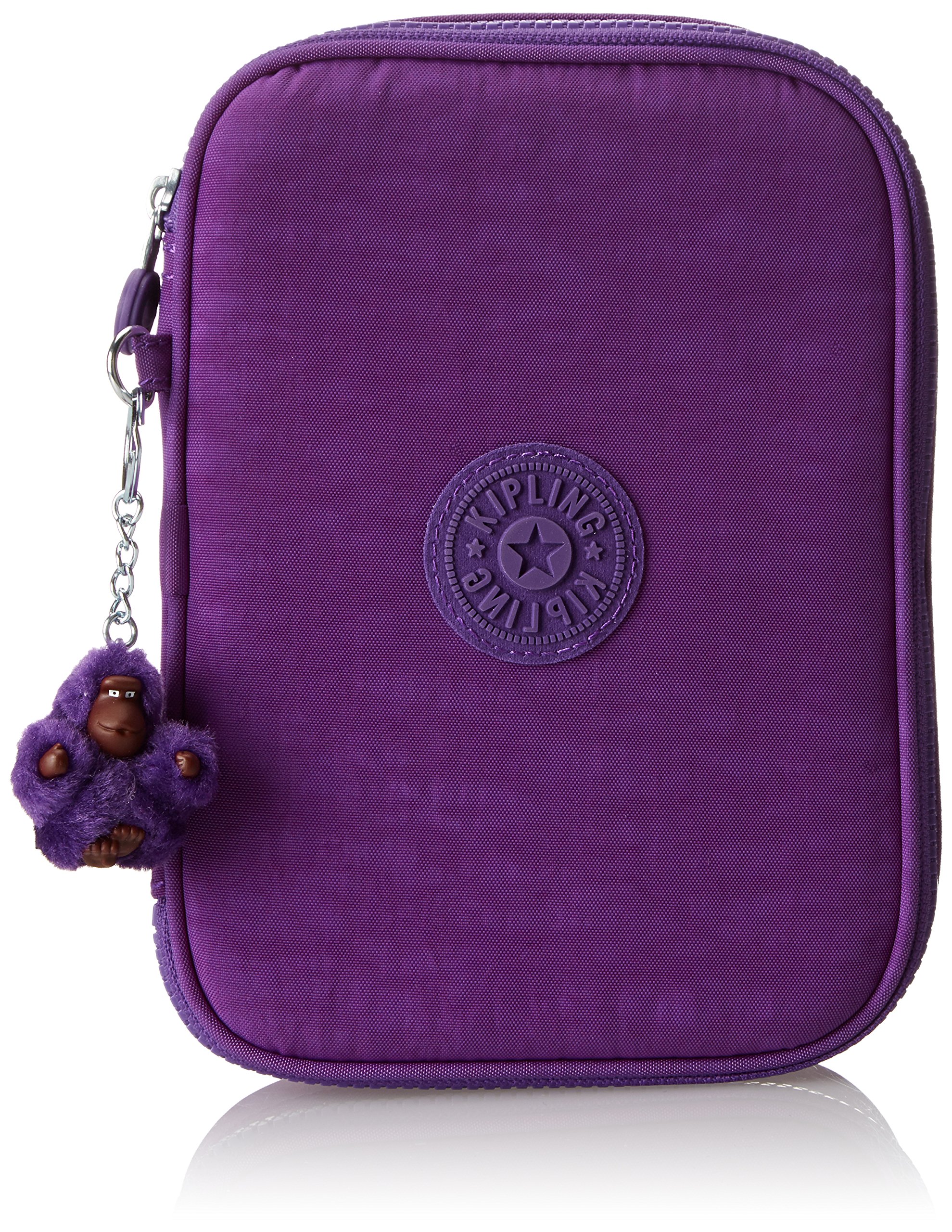 Kipling 100 Pens Pencil Case, Purple, 6"L X 8.25"H X 2"D