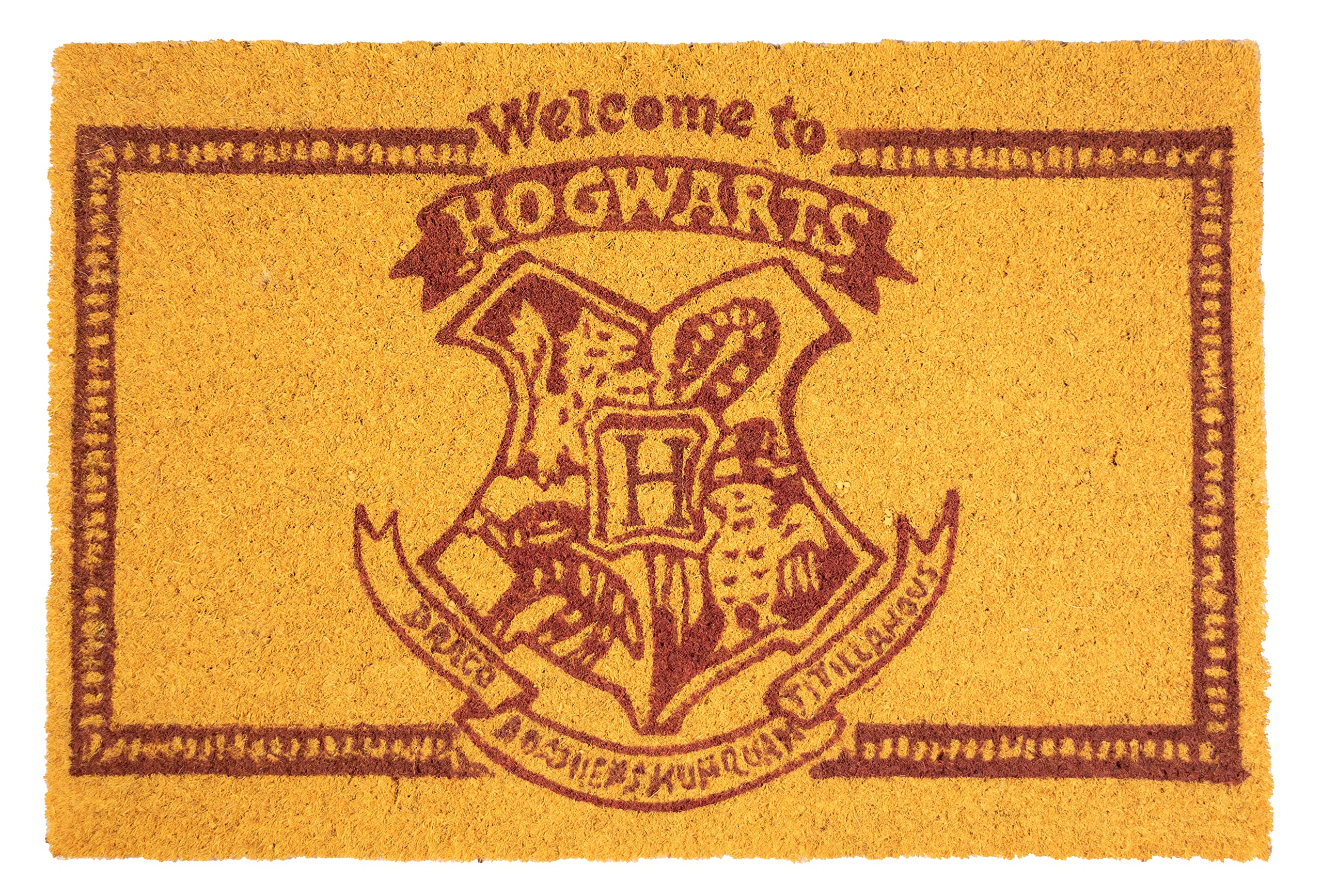 SD TOYS - Harry Potter Entrance Doormat, Coconut Fibre and Non-Slip Vinyl, Yellow, 60 x 40 cm