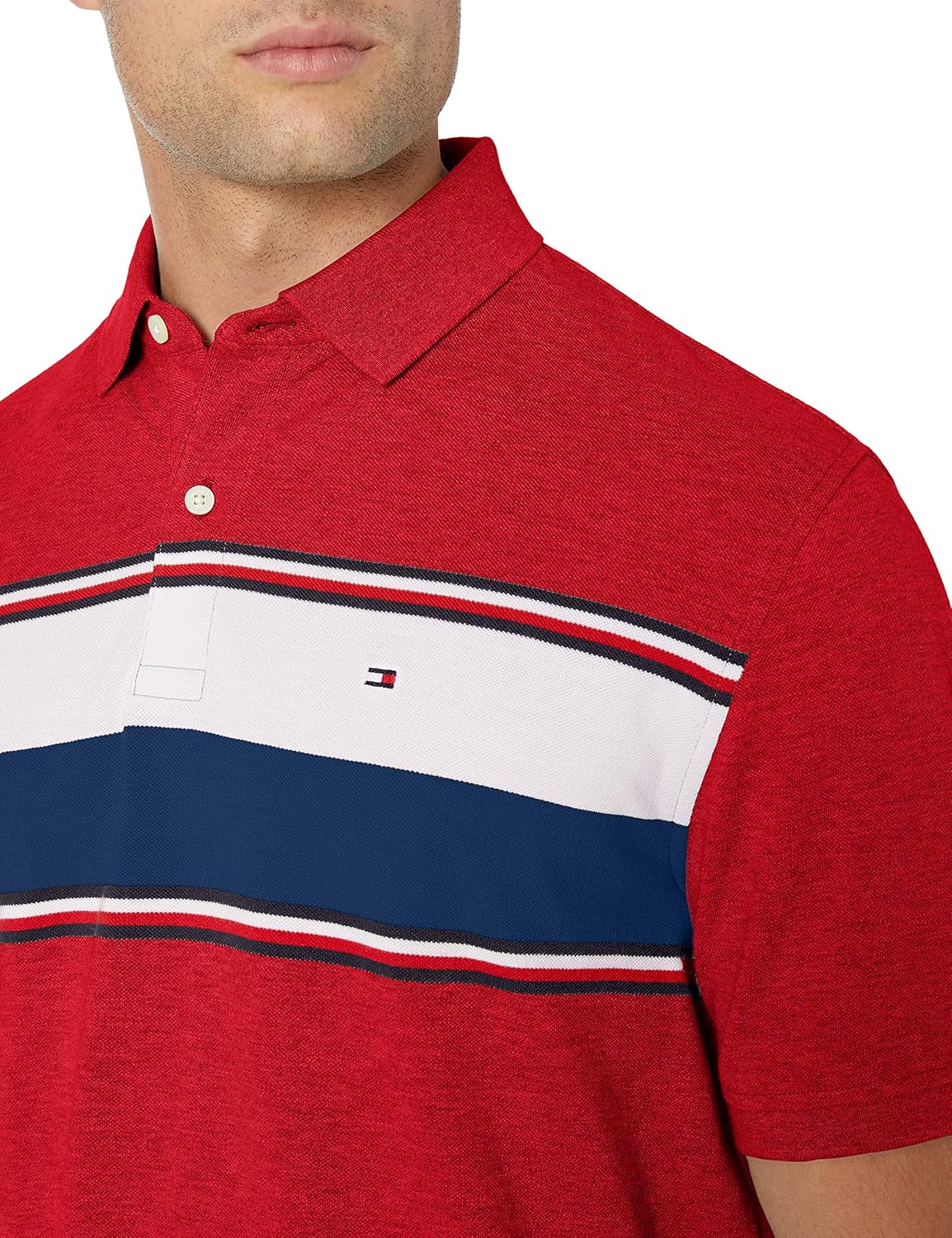 Tommy Hilfiger Men's Short Sleeve Polo Shirt in Classic Fit at  Men’s Clothing store
