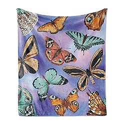 Ambesonne Butterfly Throw Blanket, Bohemian