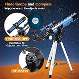Aomekie Kids Telescope 40mm 400mm Refractor with Finder Scope Tripod view 2