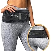 Vriksasana Posture Sacroiliac Hip Belt for Women and Men That Alleviates Sciatic, Pelvic, Lower Back, Leg and Sacral Nerve Pain Caused by Si Joint Dysfunction| Trochanter Brace (Regular, Black)