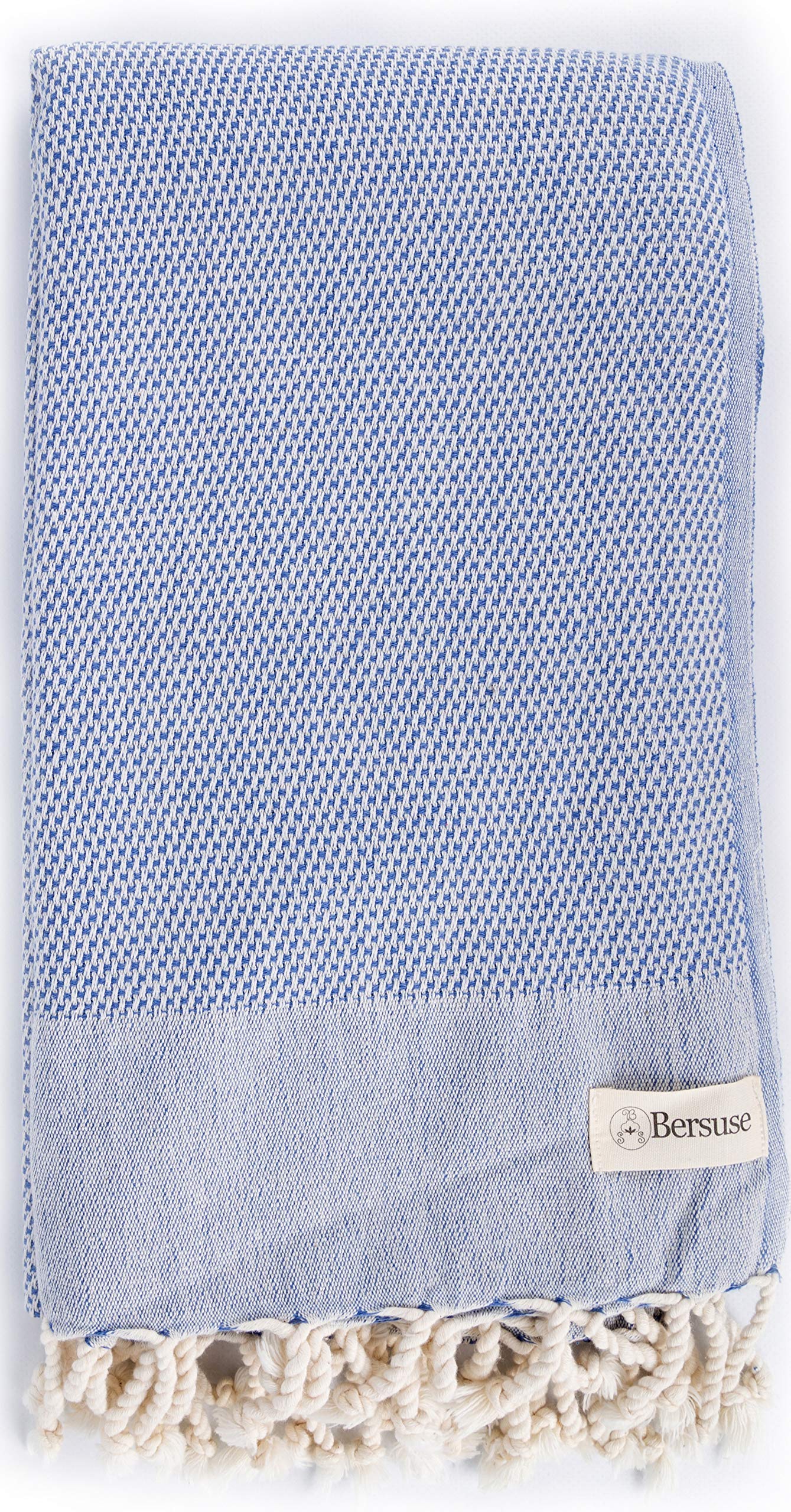 Bersuse 100% Cotton - Ventura Turkish Towel - Denim Blue