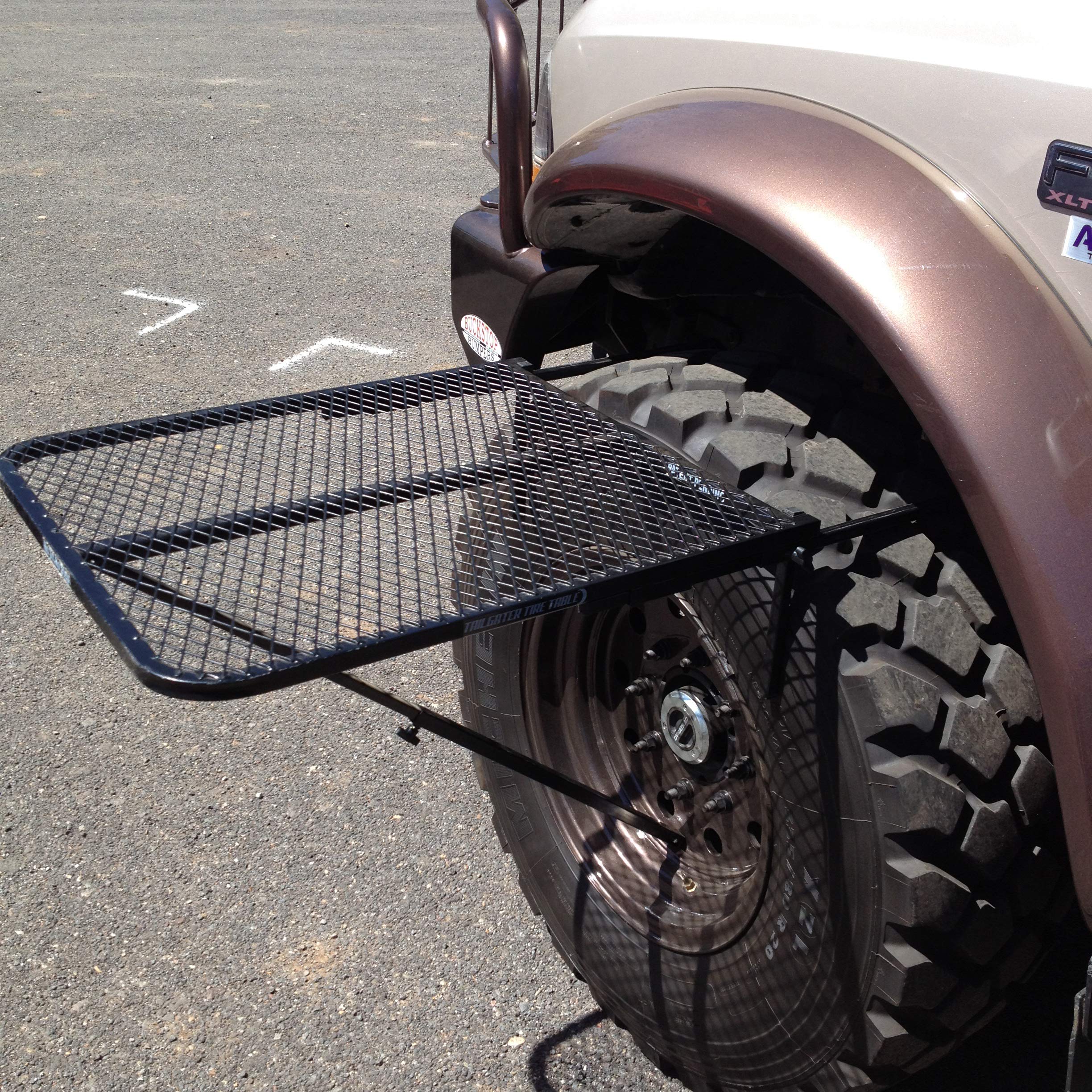 Tire Table Vehicle TireMounted Steel Camping, Travel, Tailgating and