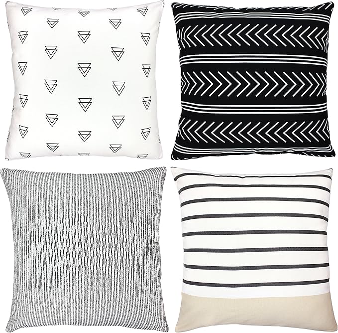 Dekorativer Überwurf-Bezüge Kissen für Couch, Sofa, Oder Bett Set von 4