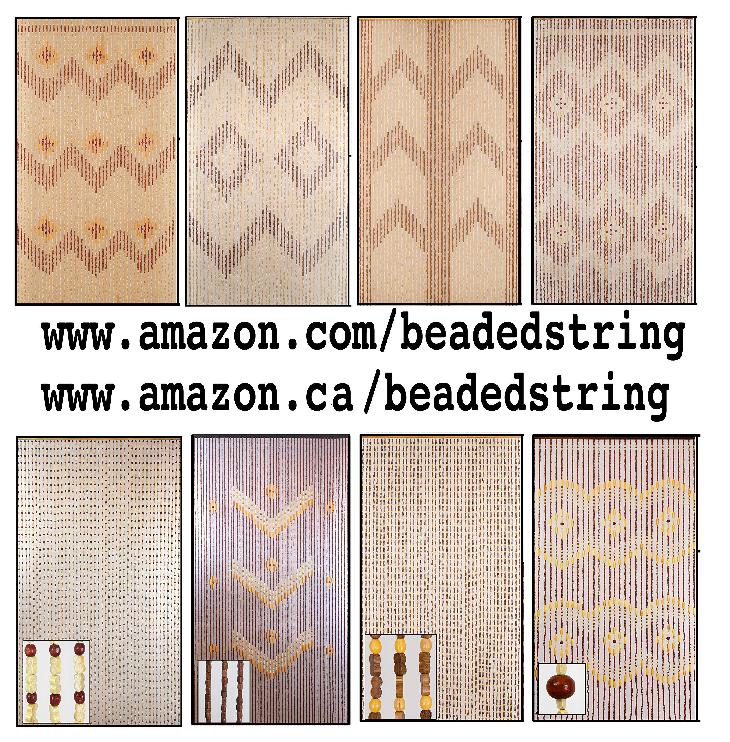 Beadedstring Natural Wood Beaded Curtain 52 Strands 76 In 6 3 Ft