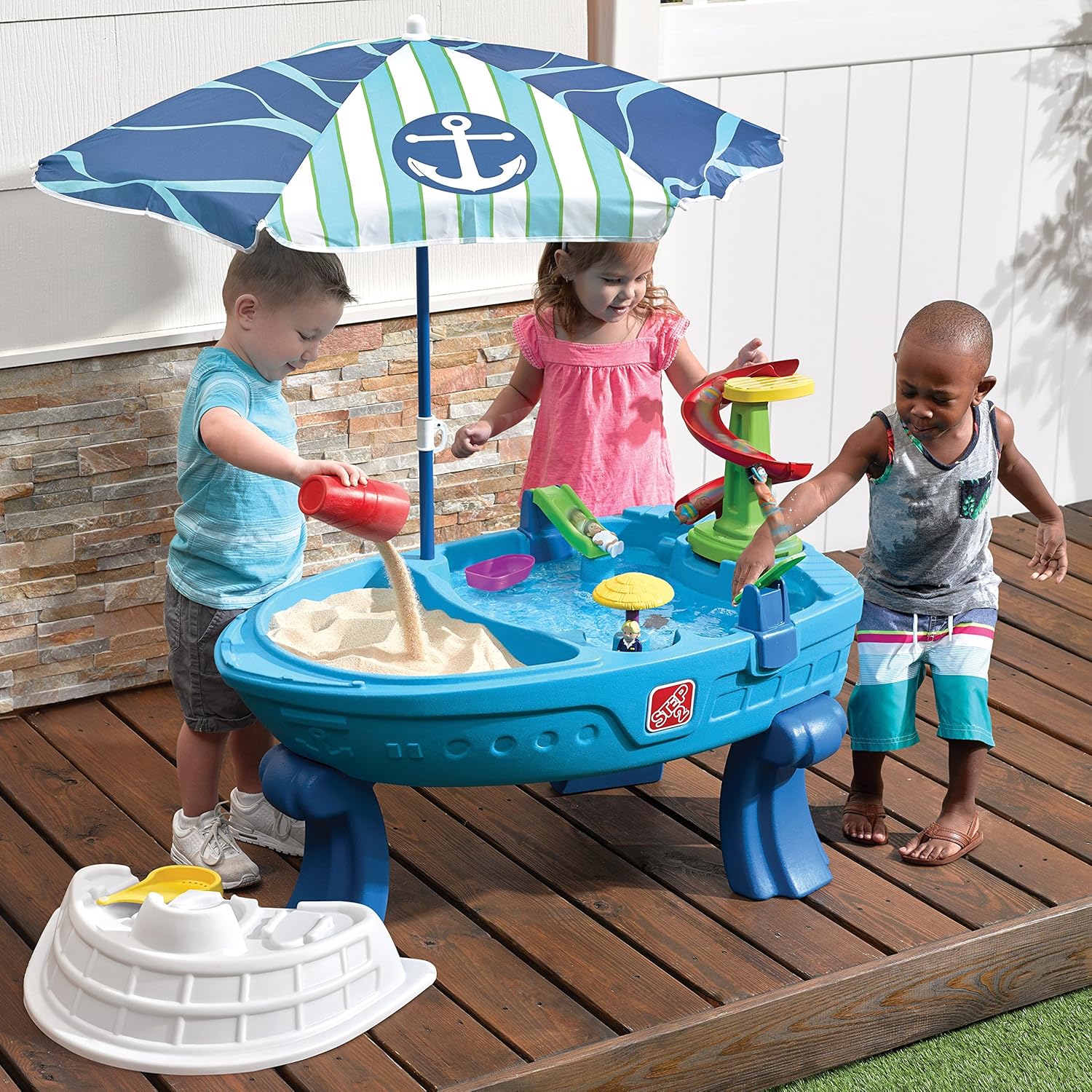 water play table with umbrella