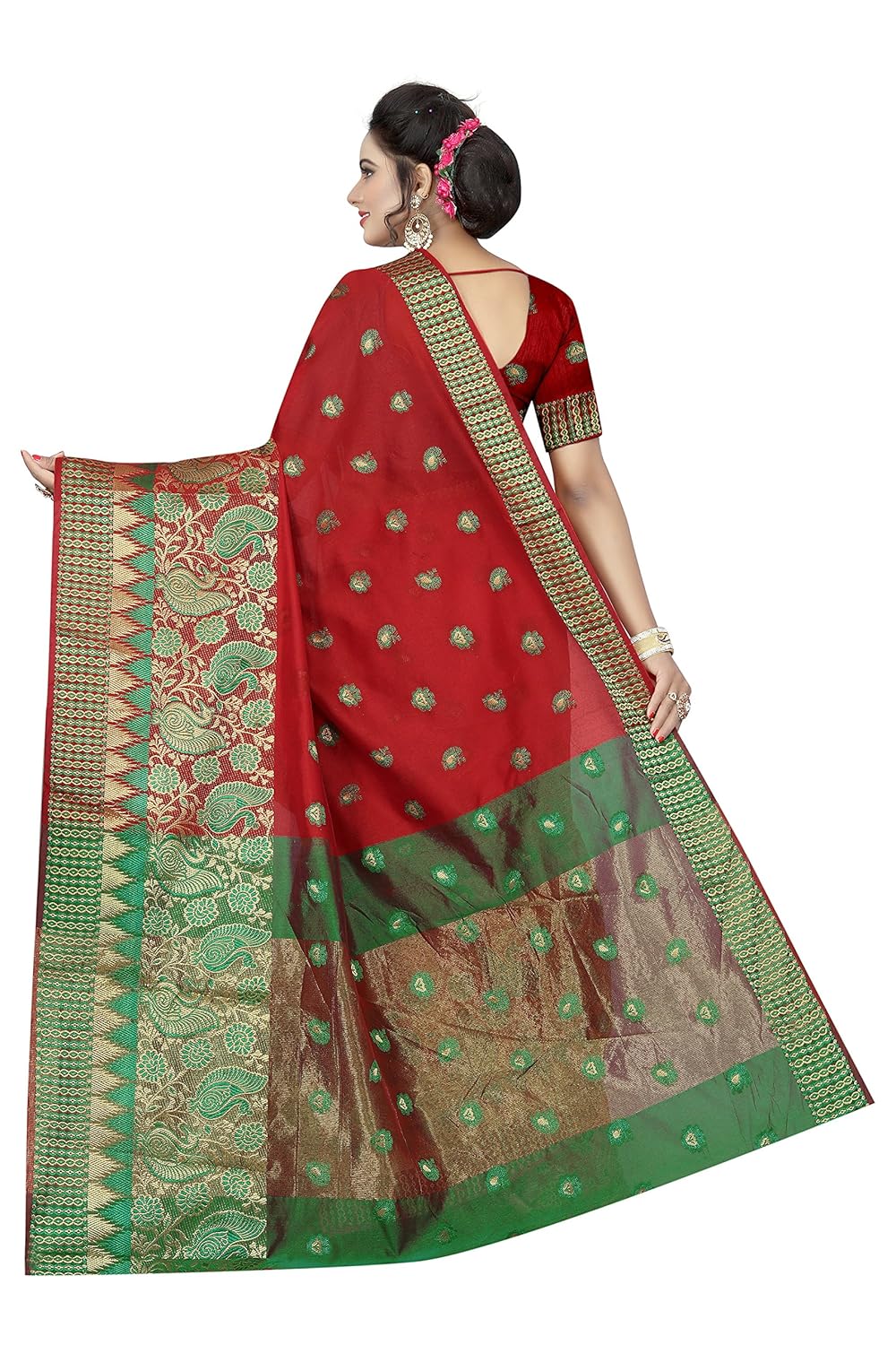 shiroya brothers women's cotton saree with blouse piece